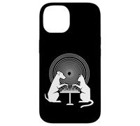 Funny Dog vs Cat Playing Chess Hypnotic Spiral Strategy Case for iPhone 14