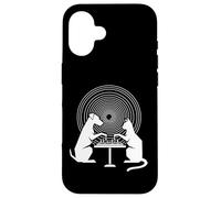 Funny Dog vs Cat Playing Chess Hypnotic Spiral Strategy Case for iPhone 16