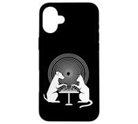 Funny Dog vs Cat Playing Chess Hypnotic Spiral Strategy Case for iPhone 16 Plus