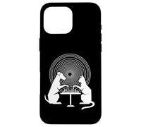 Funny Dog vs Cat Playing Chess Hypnotic Spiral Strategy Case for iPhone 16 Pro Max