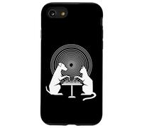 Funny Dog vs Cat Playing Chess Hypnotic Spiral Strategy Case for iPhone SE (2020) / 7/8