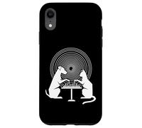 Funny Dog vs Cat Playing Chess Hypnotic Spiral Strategy Case for iPhone XR
