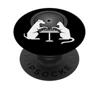 Funny Dog vs Cat Playing Chess Hypnotic Spiral Strategy PopSockets Adhesive PopGrip