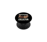 Funny Dog Walker Professional Poop Collector Hero Dad Mom PopSockets Adhesive PopGrip