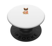 Funny Dog Wearing Sunglasses Playing Disc Golf Dingo PopSockets Adhesive PopGrip