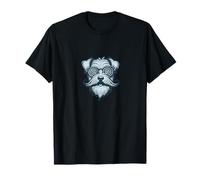 Funny Dog with a cool Moustache wearing X-Ray Spex T-Shirt