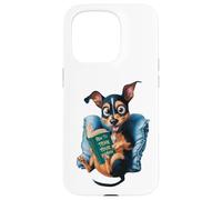Funny dog with book: How to Train Your Human, Perfect D Case for iPhone 15 Pro