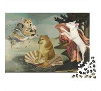 Funny Doge 1000 Pieces Jigsaw Puzzles for Adults Cheems Jigsaws Challenging Game Family Challenging Educational Challenge Home Decoration for Adults Gifts Ideas 1000pcs (75x50cm)