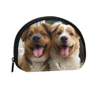 Funny Dogs Coin Purse Personalized Coin Bag for Women Men Change Purse Small Wallets with Zipper Mini Shell Coin Pouch Outdoor Shopping Change Storage Bag Handbags Gifts