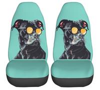Funny Dogs Driver Passenger Seat Protector Set Of 2 Auto Seats Protectors Full Surround Breathable Auto Seats Cover For Four Seasons Trucks Suv