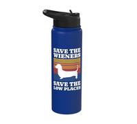 Funny Dogs Save The Wiener Dachshund Stainless Steel Insulated Water Bottle