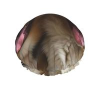 Funny dogs Shower Cap Reusable Elastic Bath Caps Waterproof Bath Hair Hat for Women Men Spa Salon Large Shower Bonnet Double Layer Bathing Hair Cap for Long Hair, Braids