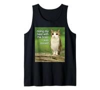 Funny Doing My Best with The Brain I was Issued Gen Z Meme Tank Top