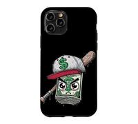 Funny Dollar Bill as Baseball Player Costume for Sports Fans Case for iPhone 11 Pro