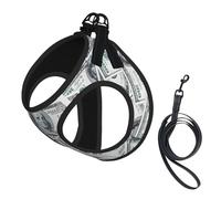 Funny Dollar Money Print Pet Supplies Adjustable Step-In Flex Breathable Mesh Dog Harness For Small Medium Dogs, S-L