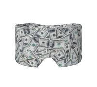 Funny Dollar Money Printed Sleeping Blindfold, Padded Ear Warmer Mask, Adjustable Head Wrap, for Deep Relaxation
