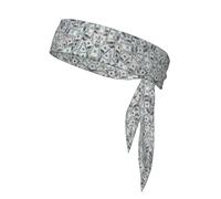 Funny Dollar Money Sports Head Tie Beach Summer Tropical Adjustable Non-Slip Moisture Wicking for Running Ninja Head Band