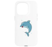 funny Dolphin in the Sea Marine Mammal Case for iPhone 15 Pro