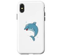 funny Dolphin in the Sea Marine Mammal Case for iPhone X/XS
