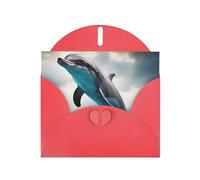 Funny Dolphin Looking at You Greeting Card With Envelope, Birthday Card, Christmas Card, Invitation Card, 3 Colors