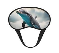 Funny Dolphin Looking at You Print Fashion Sleep Eye Mask for Men Women, 100% Blackout Eye Mask, Soft Covering Strong Light, Suitable for Travel/Yoga/Nap