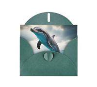 Funny Dolphin Looking at You Print Greeting card Blank card with envelope,Unique Designs for Festivals Invitations