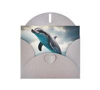 Funny Dolphin Looking at You Print Greeting card Blank card with envelope,Unique Designs for Festivals Invitations