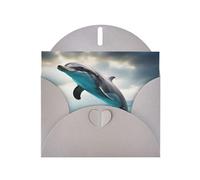 Funny Dolphin Looking At You Print Greeting Cards With Envelopes,Holiday,Birthday,Wedding,And All Occasions