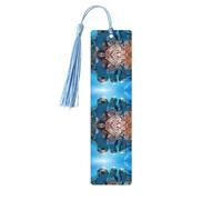 Funny Dolphin Looking at You Print Wood Bookmark for Men Women,Wooden Bookmarks with Tassels, Ideal Bookmark Gifts for Book Lovers