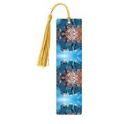 Funny Dolphin Looking at You Print Wood Bookmark for Men Women,Wooden Bookmarks with Tassels, Ideal Bookmark Gifts for Book Lovers