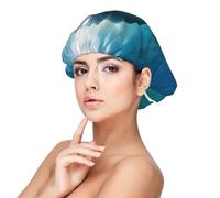 Funny Dolphin Looking at You Printed Satin Hair Bonnet for Sleeping Double Layer Silk Sleep Cap Hair Wrap Cap for Women Men Black