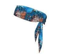 Funny Dolphin Looking At You Printing One-Pack Tie Headbands Moisture Wicking Athletic Sports Head Band For Men And Women
