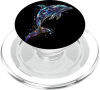 Funny Dolphin Lover Graphic Beach Vacation Retro Summer PopSockets PopGrip for MagSafe