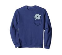 Funny Dolphin Pocket Pal Cute Dolphin Ocean Marine Animal Sweatshirt
