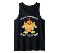 Funny Dominoes Game Chicken Foot Domino Player Tank Top