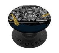 Funny Don Meow Gang City Cats Drive Retro Urban Style PopSockets Adhesive PopGrip