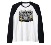 Funny Don Meow Gang City Cats Drive Retro Urban Style Raglan Baseball Tee