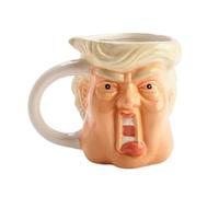 Funny Donalds Trumps Ceramic Coffee Mug - 3D Cartoon Face Cup, Unique Political Gag Gift, 350ml Novelty Tea Mug for Men Women, Birthday or Office Pranks, 8.2x9.5cm