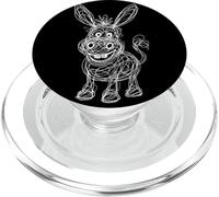 Funny Donkey Abstract Scribble Farm Art Animal Graphic PopSockets PopGrip for MagSafe