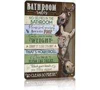 Funny Donkey Bathroom Rules Wall Art Decor So Clean So Fresh Retro Tin Sign Vintage Home Restroom Bathroom Toilet Washroom Decor Metal Sign 12x16 Inch