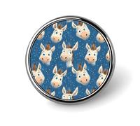 Funny Donkey Blue Print Pins for Backpack - Enamel Pins Cute Jacket Coat Hat Bags Badge Pin, Funny Novelty Unique Button Pin Women Men Fashion Jewelry Accessories