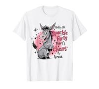 Funny Donkey Chaos Shirt Giddy Up Sparkle Farts Humor Tee T-Shirt