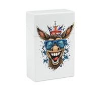 Funny Donkey England Flag Cigarette Case Cigar Box 20s Size Smokes Holder Plastic Smoking Accessories Gifts