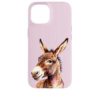 Funny Donkey Head - Smiling Donkey Art Farm Animal Graphic Case for iPhone 15