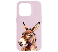 Funny Donkey Head - Smiling Donkey Art Farm Animal Graphic Case for iPhone 15 Pro