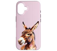 Funny Donkey Head - Smiling Donkey Art Farm Animal Graphic Case for iPhone 16