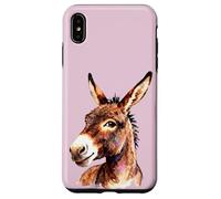 Funny Donkey Head - Smiling Donkey Art Farm Animal Graphic Case for iPhone XS Max