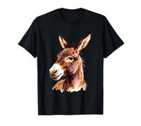 Funny Donkey Head - Smiling Donkey Art Farm Animal Graphic T-Shirt