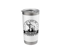 Funny Donkey Let’s Keep The Jackassery to A Minimum Today Stainless Steel Insulated Tumbler