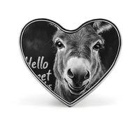 Funny Donkey Metal Badge Pins Heart Brooches | Lapel Pins for Shirt Backpack Jacket Hat Coat Bag Clothing Jewelry Accessories Gifts for Women Men